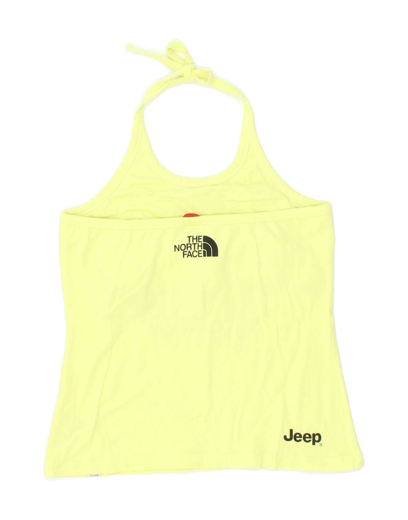 THE NORTH FACE Girls Graphic Halter Top 7-8 Years Large  Yellow Cotton Vintage The North Face and Second-Hand The North Face from Messina Hembry 