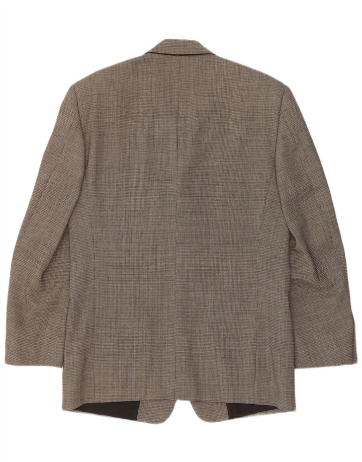 Cerruti 1881 Mens 3 Button Blazer Jacket IT 48 Medium Grey Check Wool