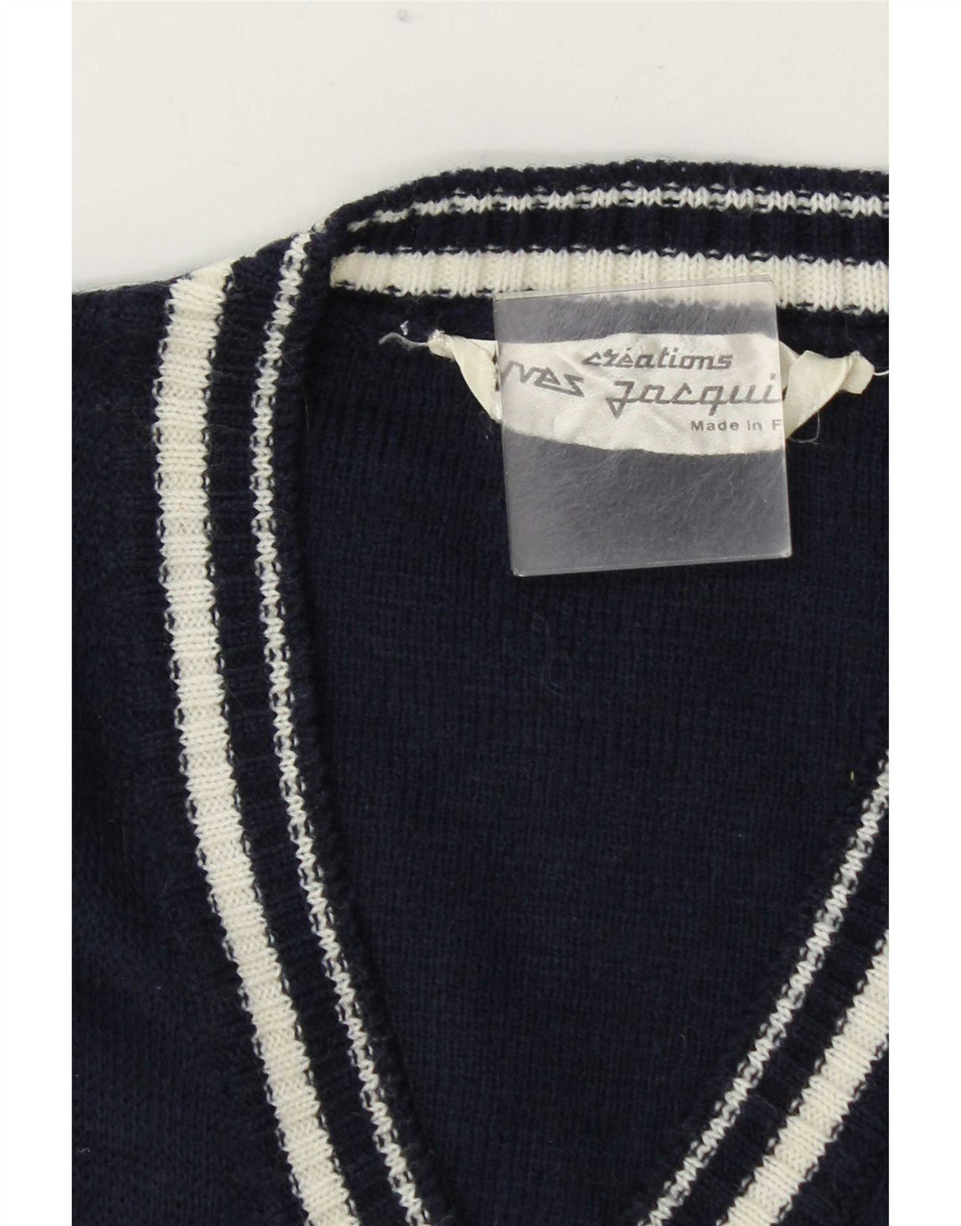 Vintage Mens Vest Tank Top Medium Navy Blue