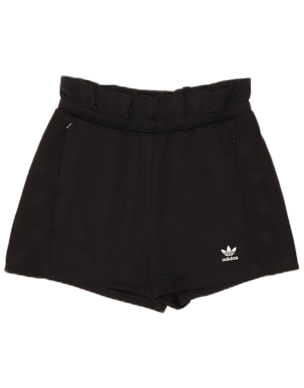 Adidas Womens High Waist Sport Shorts UK 10 Small  Black