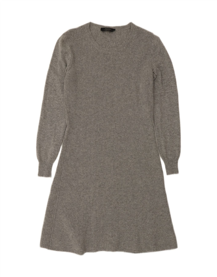 MAX MARA Womens Weekend Long Sleeve Jumper Dress UK 14 Medium Grey