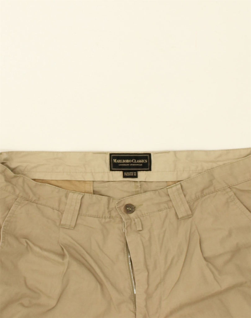 MARLBORO CLASSICS Mens Straight Chino Trousers W32 L35 Beige Cotton | Vintage Marlboro Classics | Thrift | Second-Hand Marlboro Classics | Used Clothing | Messina Hembry 