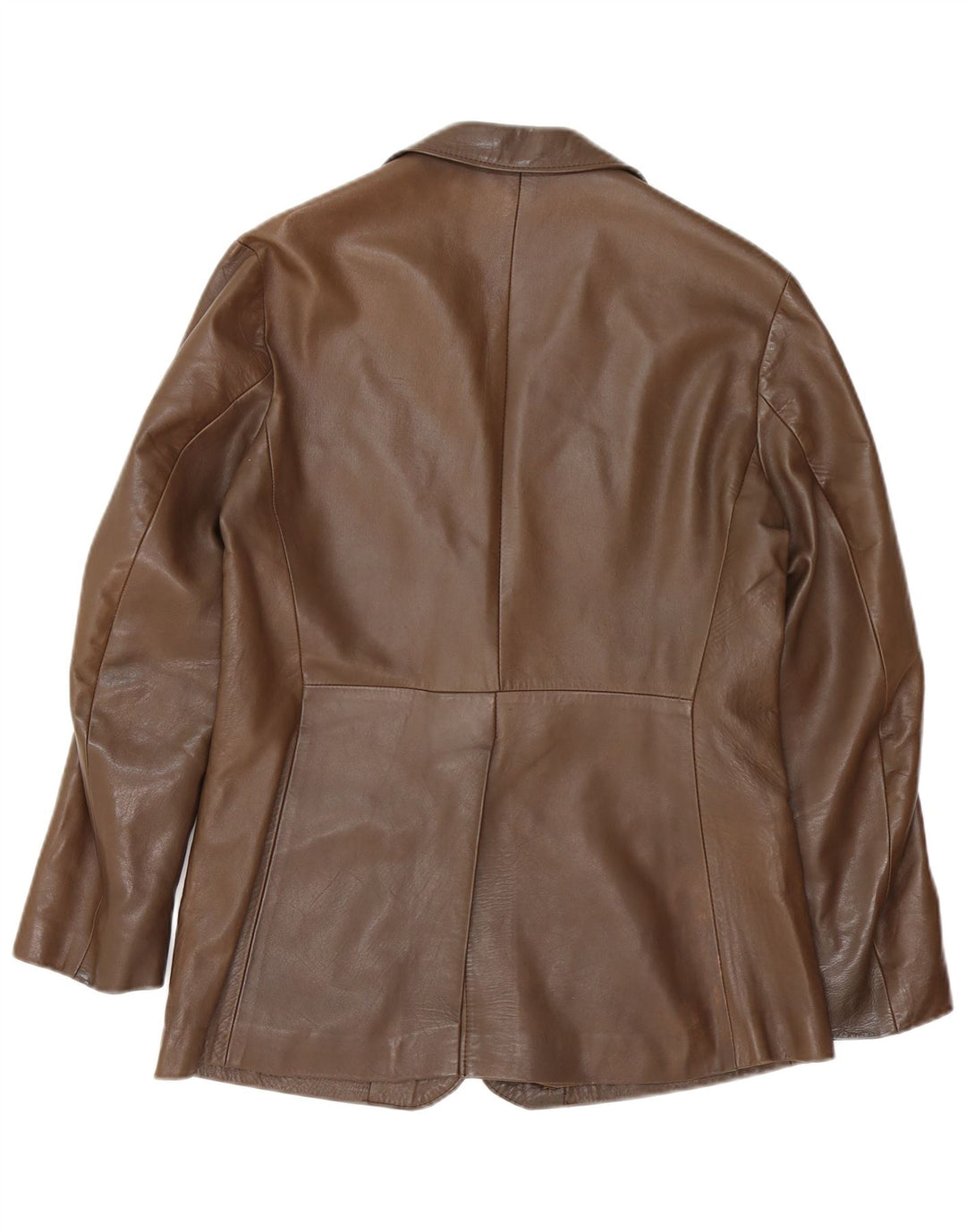 Vintage Mens 2 Button Leather Blazer Jacket UK 38 Medium Brown