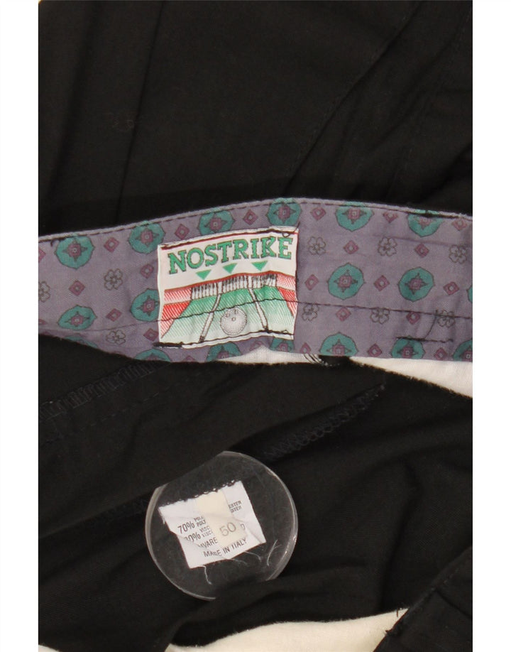 Vintage Mens Crop Suit Trousers IT 50 Large W32 L25 Black Polyester