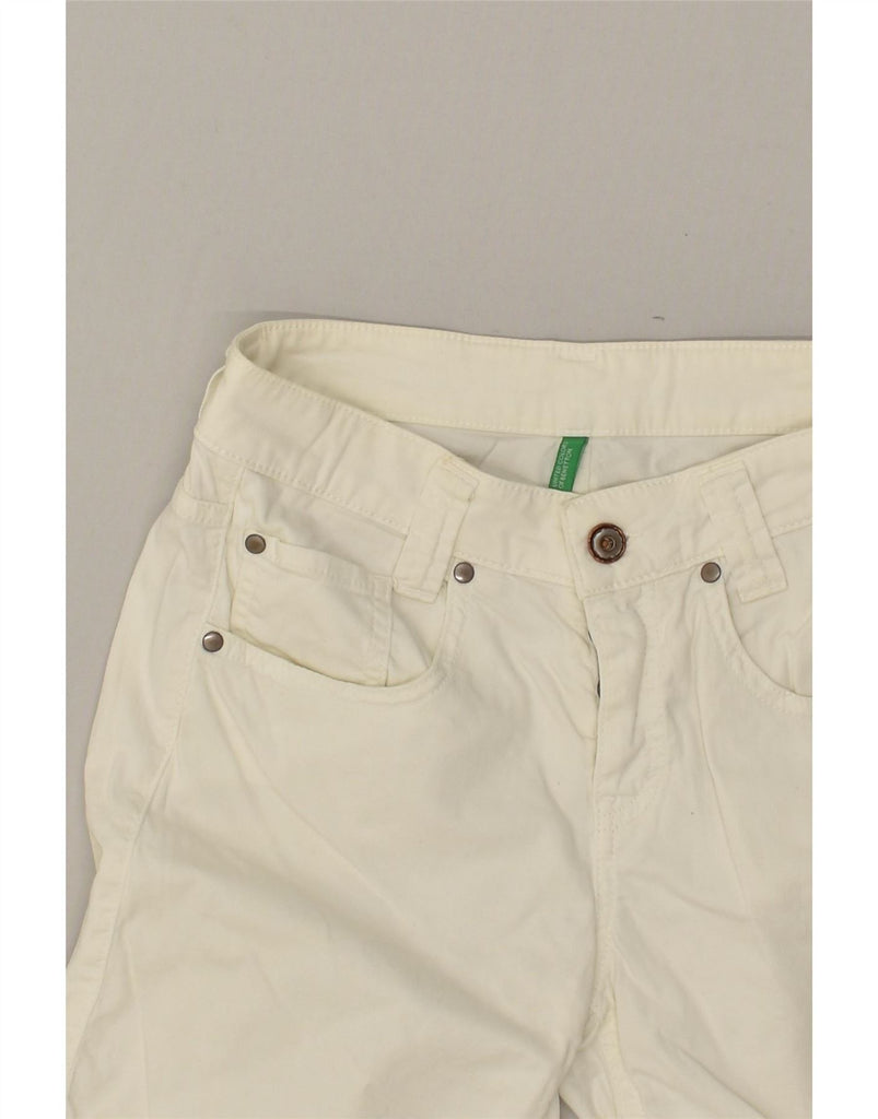 BENETTON Womens Denim Shorts IT 38 XS W28 Off White Vintage Benetton and Second-Hand Benetton from Messina Hembry 