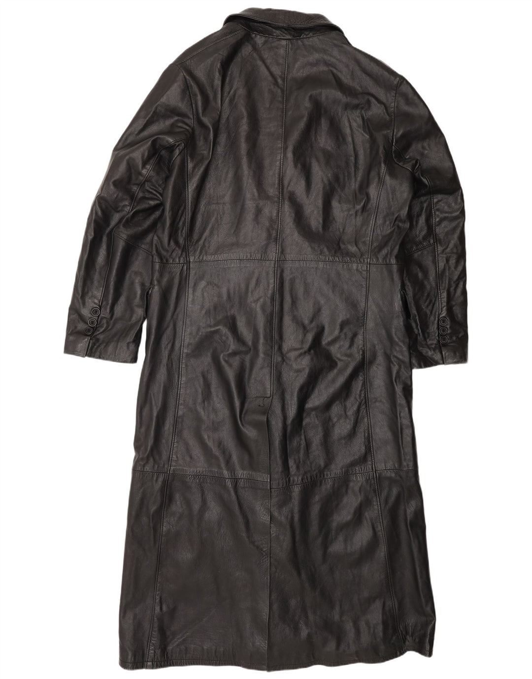 Wake Womens Leather Coat UK 22 3XL Black Leather