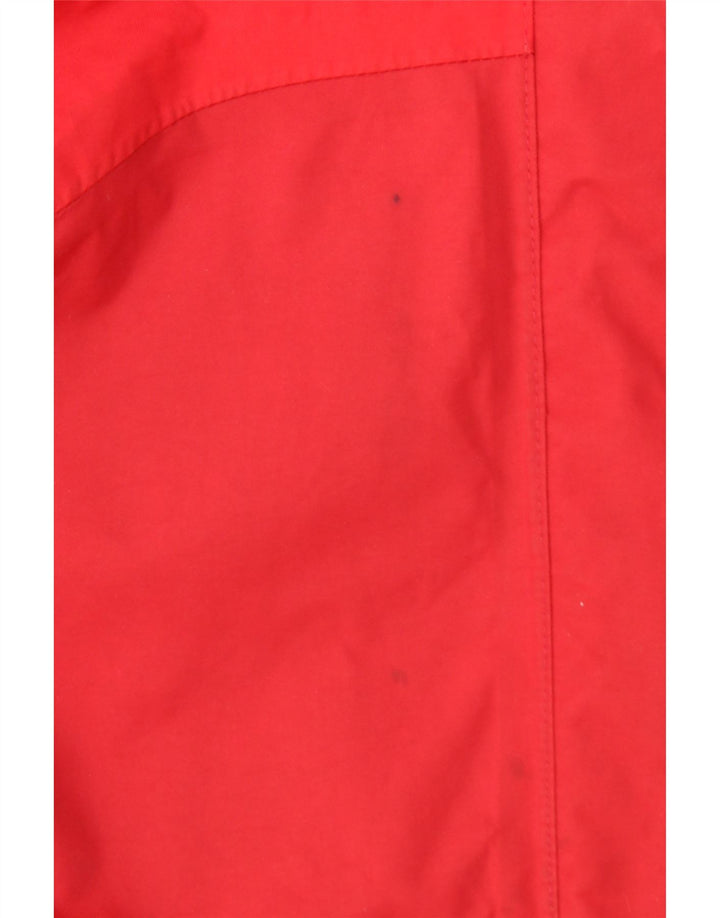 JACK WOLFSKIN Womens Hooded Rain Jacket UK 8/10 Small Red Polyamide