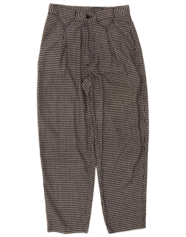 Stefanel Womens High Waist Chino Trousers IT 46 Large W26 L27 Black