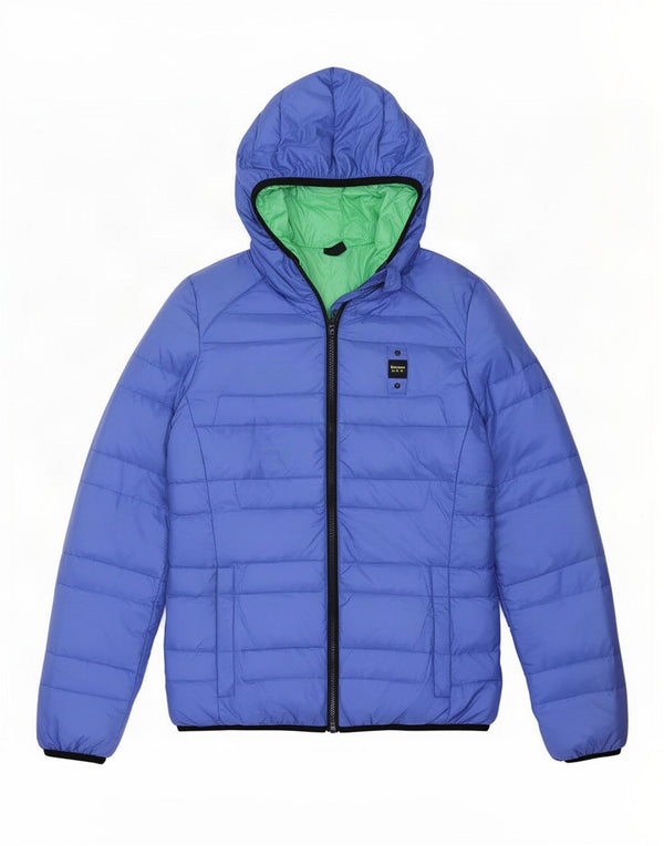 Blauer Womens Hooded Padded Jacket UK 10 Small Blue Polyamide
