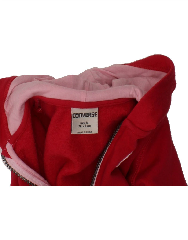 CONVERSE Baby Girls Zip Hoodie Sweater 6-9 Months Pink Cotton Vintage Converse and Second-Hand Converse from Messina Hembry 