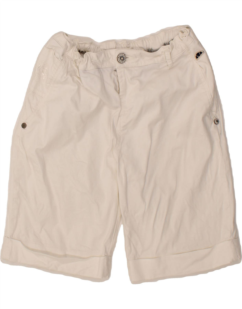ELLESSE Womens Bermuda Shorts IT 48 XL W36  White Cotton Vintage Ellesse and Second-Hand Ellesse from Messina Hembry 