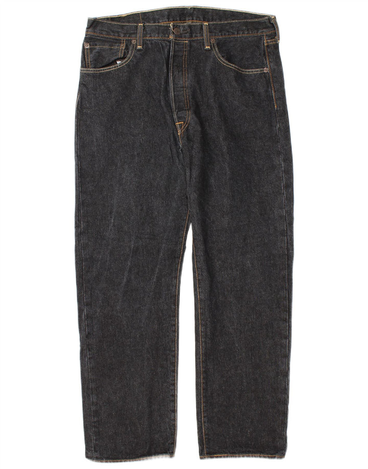 Levi's Mens 501 Straight Jeans W36 L32 Grey Cotton