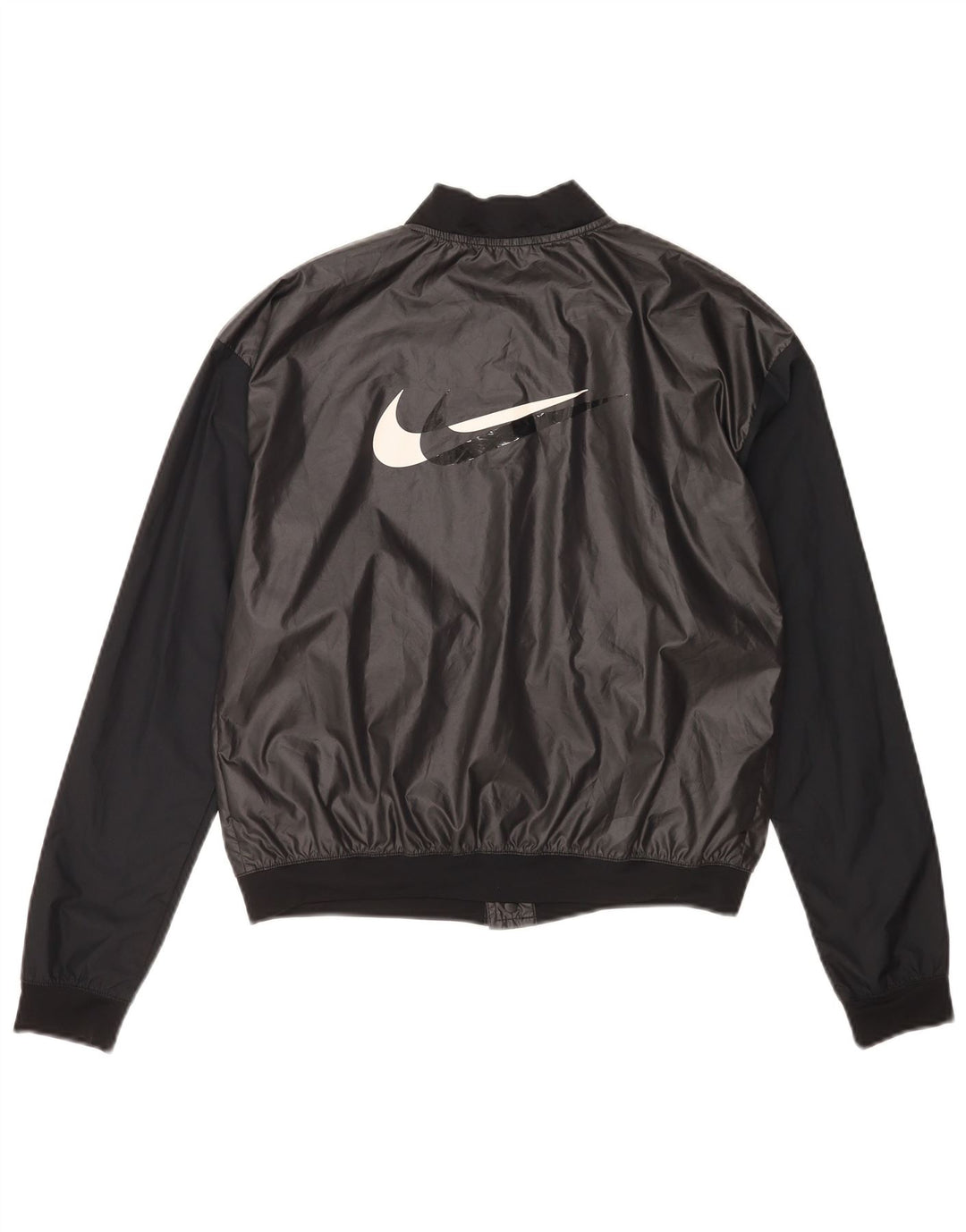 Nike Womens Running Graphic Rain Jacket UK 10 Small Black Colourblock