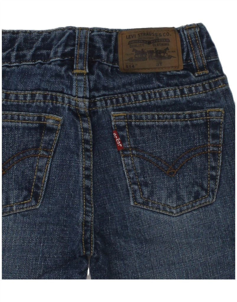 LEVI'S Boys 514 Slim Fit Straight Jeans 2-3 Years W20 L14 Navy Blue Cotton | Vintage Levi's | Thrift | Second-Hand Levi's | Used Clothing | Messina Hembry 