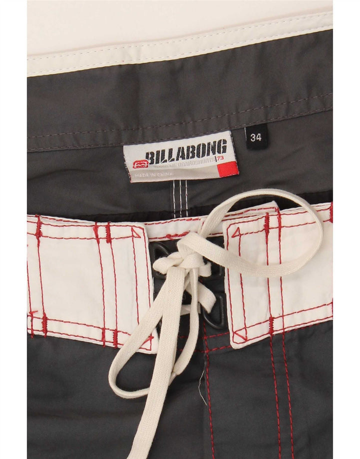 Billabong Mens Graphic Swimming Shorts Large Black Colourblock Polyester