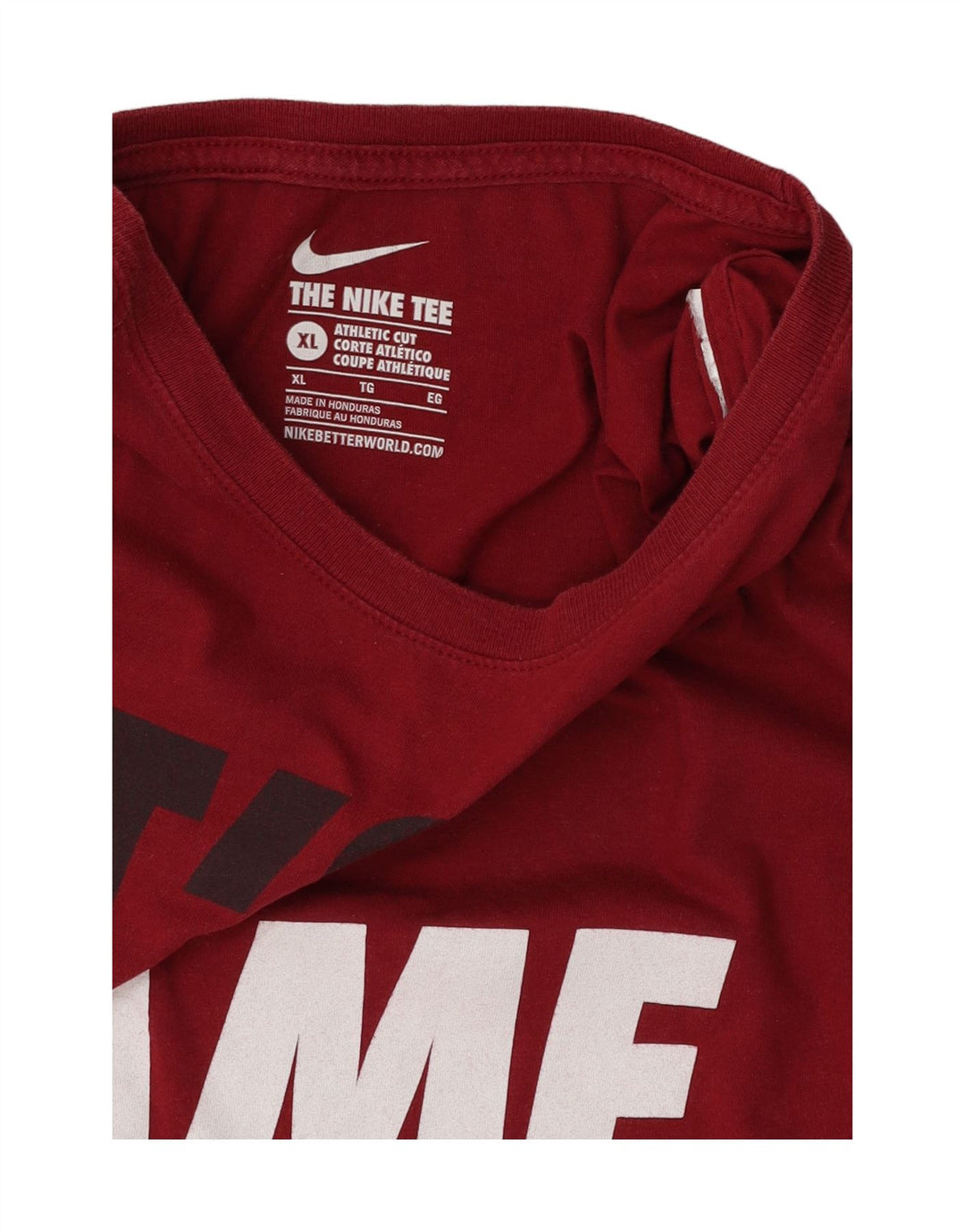 NIKE Mens Graphic T-Shirt Top XL Burgundy