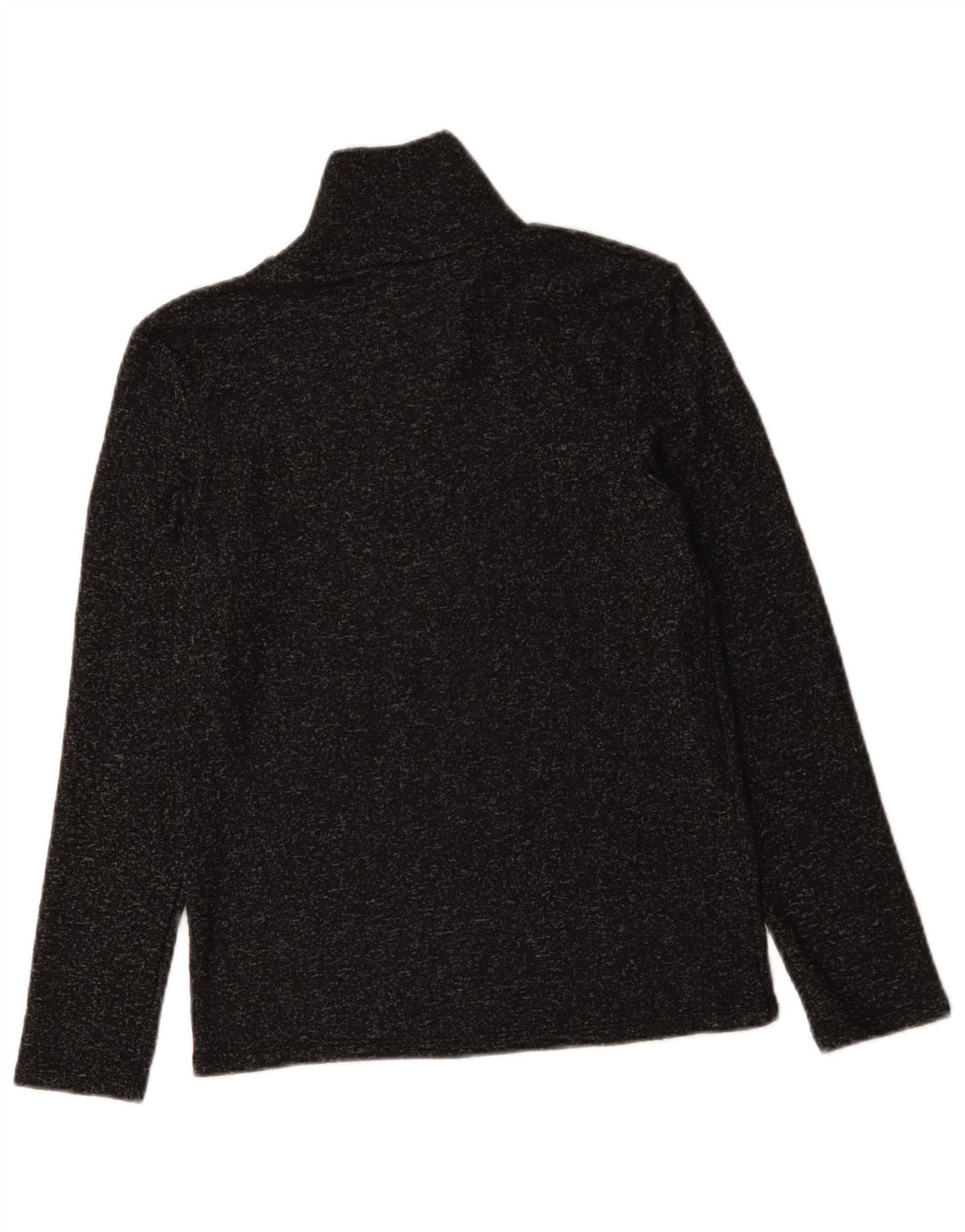 Zara Womens Turtle Neck Jumper Sweater UK 14 Large Black Flecked