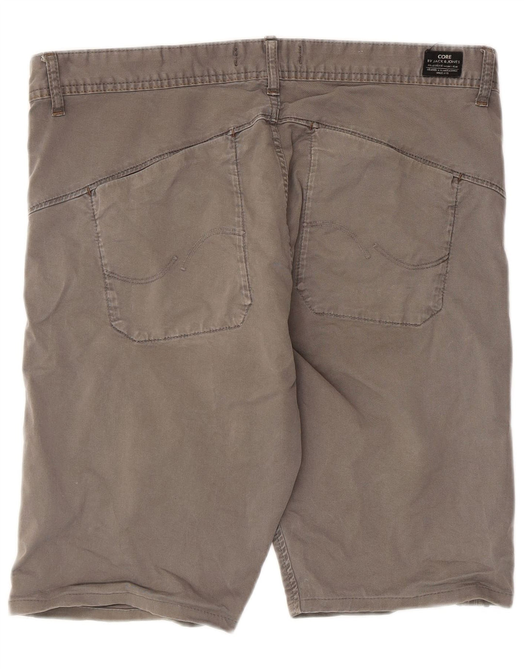 Jack & Jones Mens Chino Shorts W34 Large Grey Cotton
