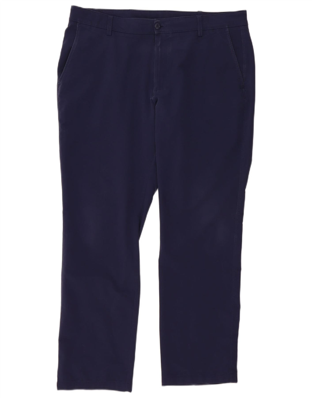 Under Armour Mens Straight Chino Trousers W40 L32 Navy Blue Polyester