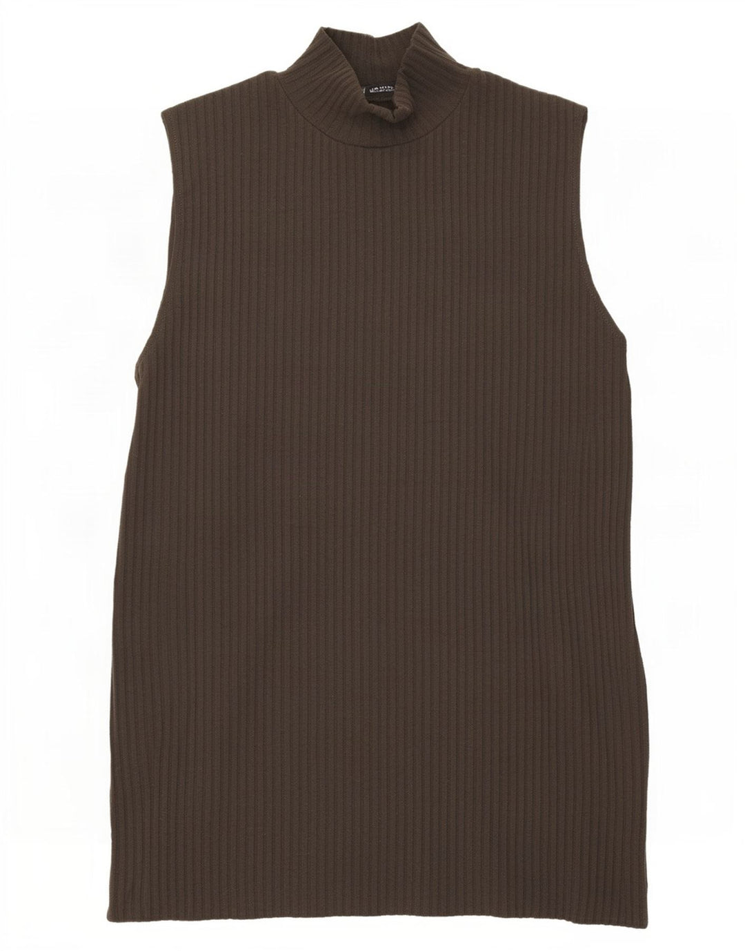 Zara Womens Vest Tank Top UK 12 Medium Brown Polyester