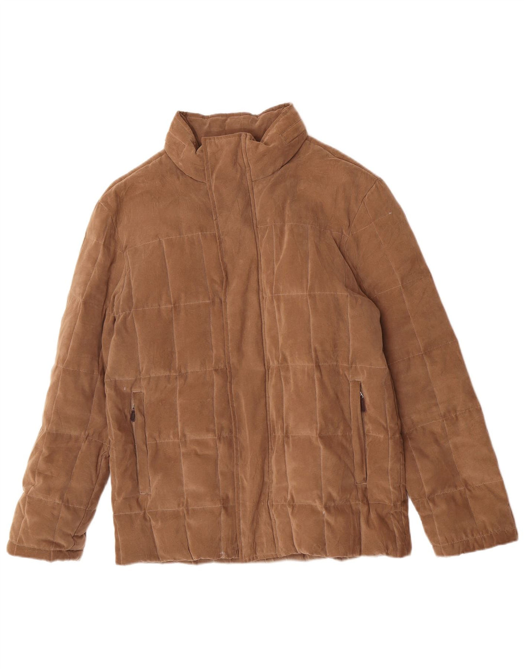 Pal Zileri Mens Hooded Padded Jacket IT 50 Large Brown Polyester