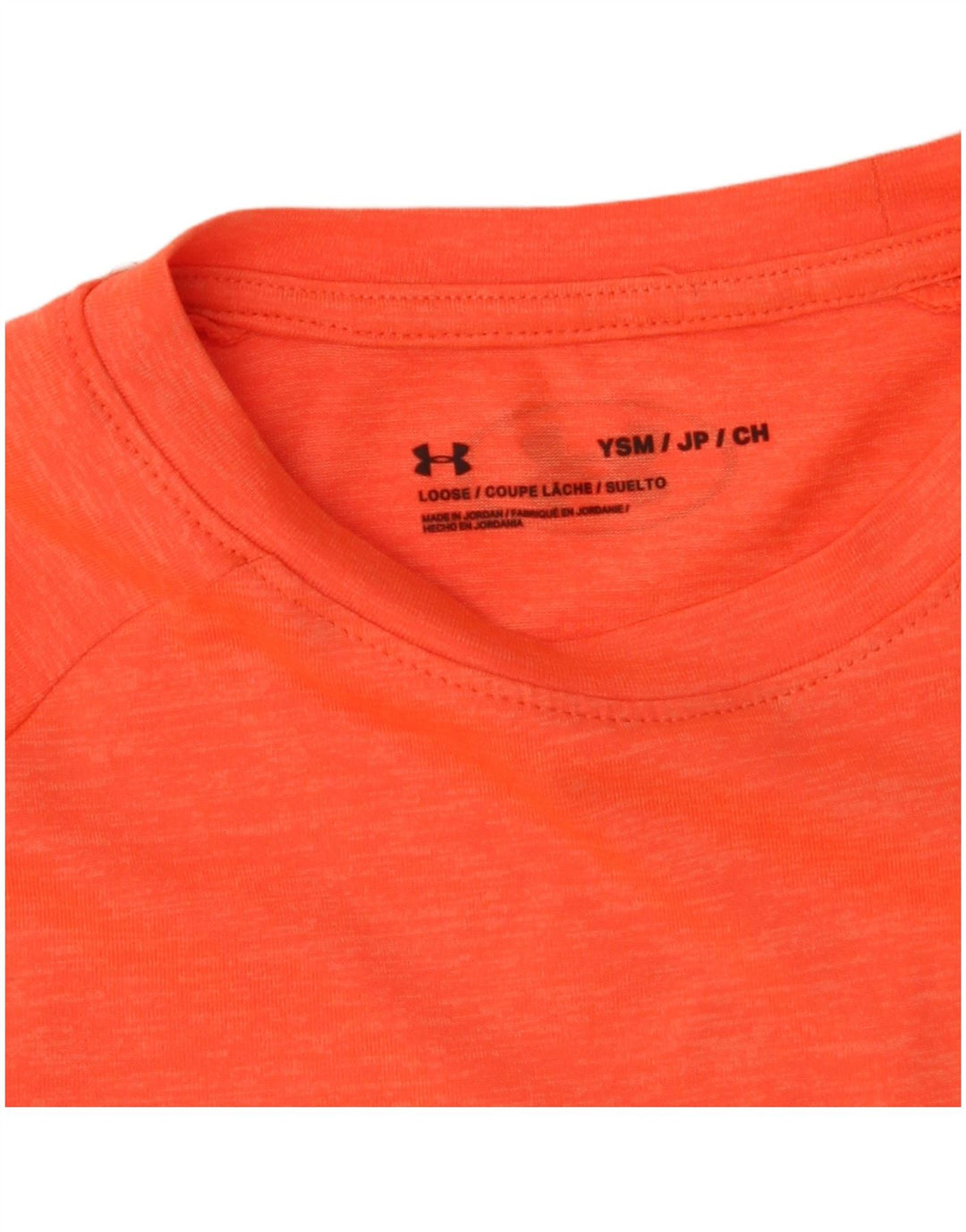 Under Armour Boys T-Shirt Top 7-8 Years Small Orange