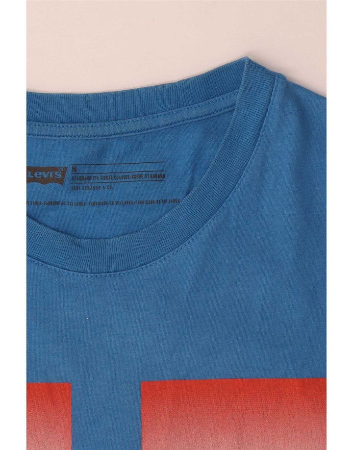 Levi's Mens Standard Fit Graphic T-Shirt Top Medium Blue Cotton