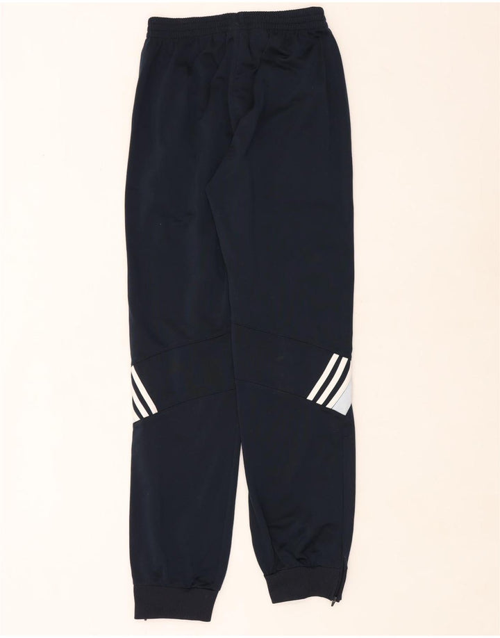 Adidas Boys Tracksuit Trousers Joggers 15-16 Years Navy Blue Polyester