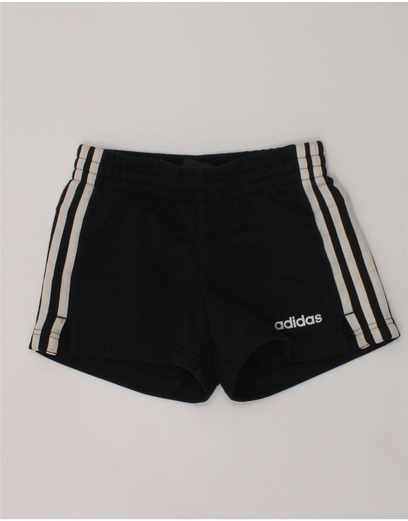 ADIDAS Girls Sport Shorts 9-10 Years Black Cotton | Vintage Adidas | Thrift | Second-Hand Adidas | Used Clothing | Messina Hembry 