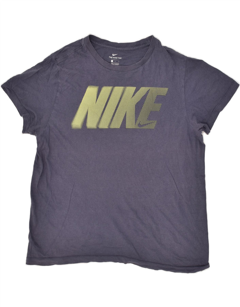 NIKE Mens Graphic T-Shirt Top Large Navy Blue Vintage Nike and Second-Hand Nike from Messina Hembry 