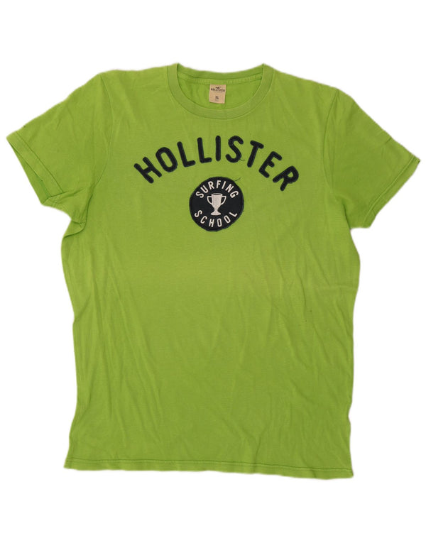 Hollister Mens Graphic T-Shirt Top XL Green