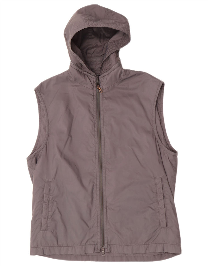 Hugo Boss Mens Hooded Gilet EU 52 XL Grey Polyamide
