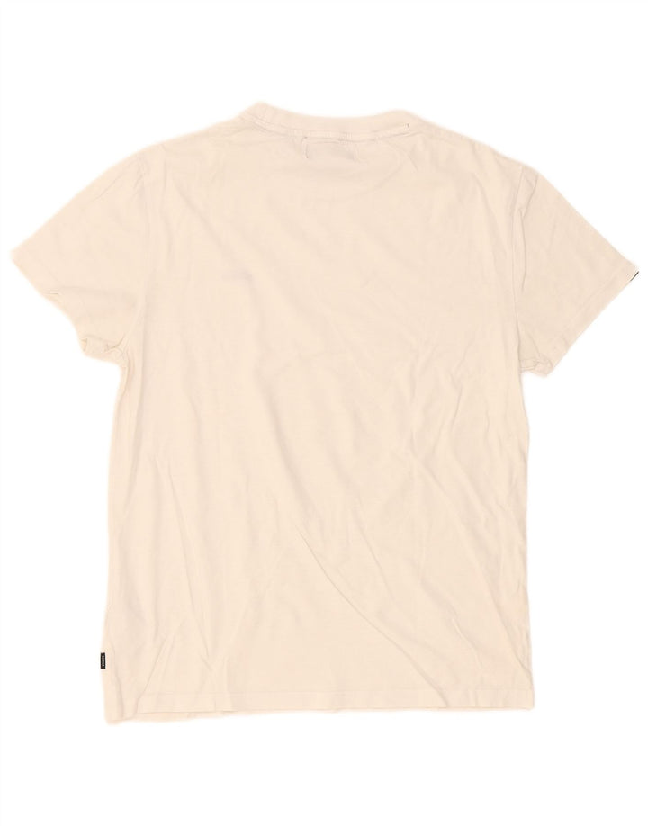 Superdry Mens T-Shirt Top Large White Cotton