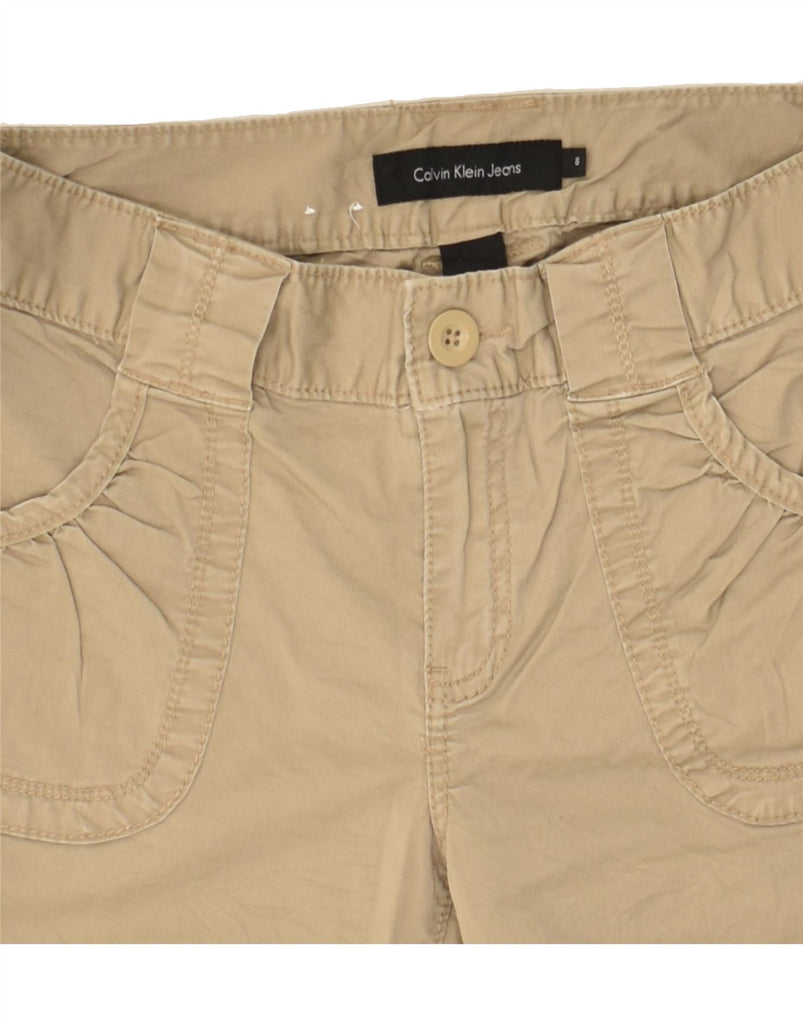 CALVIN KLEIN JEANS Womens Casual Shorts US 6 Medium W28 Beige Cotton | Vintage Calvin Klein Jeans | Thrift | Second-Hand Calvin Klein Jeans | Used Clothing | Messina Hembry 