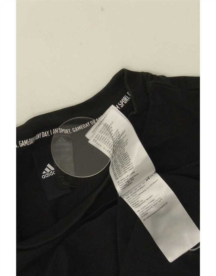 Adidas Mens Graphic T-Shirt Top Large Black Cotton