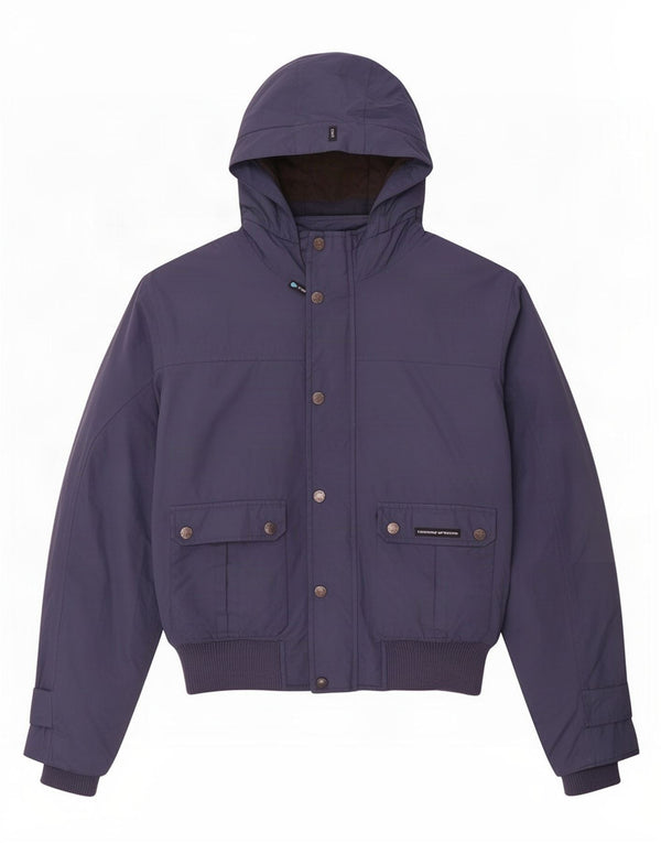 Tucano Urbano Mens Hooded Bomber Jacket UK 40 Large Navy Blue Polyester