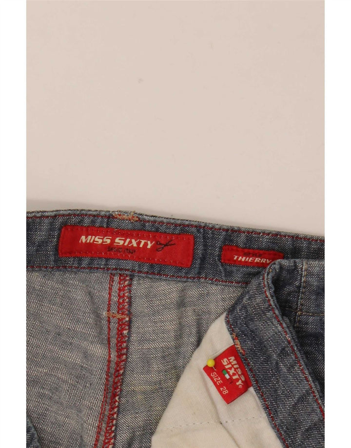 Miss Sixty Womens Flared Jeans W28 L33 Navy Blue Cotton
