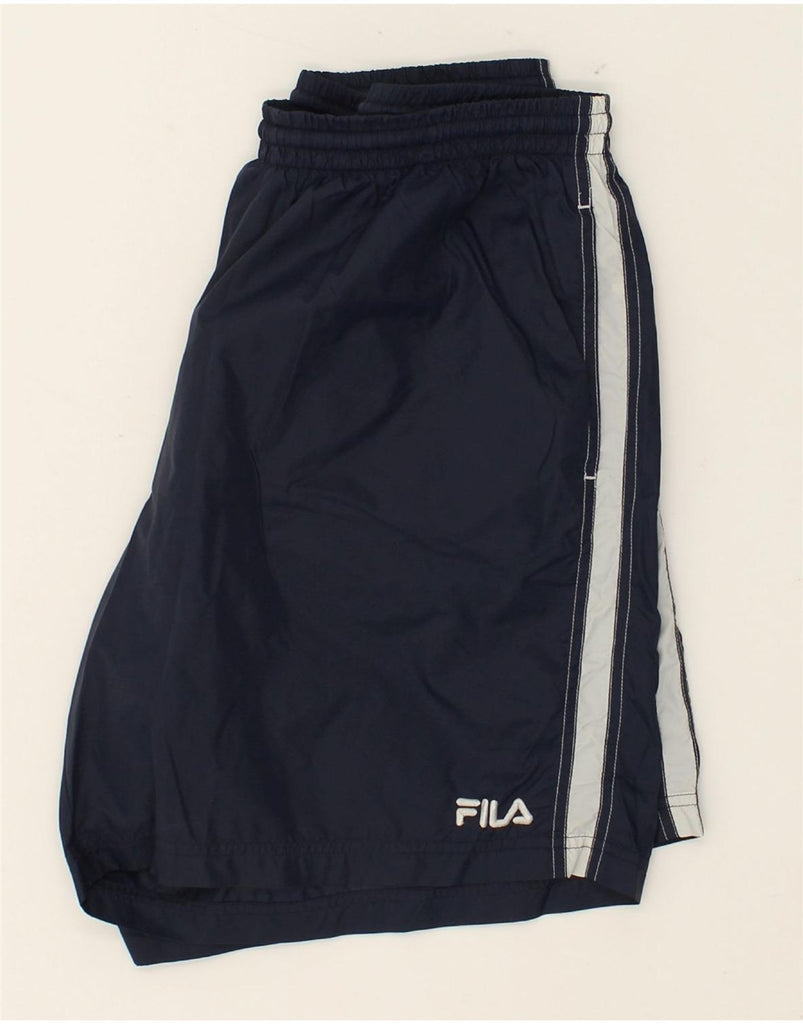 FILA Mens Sport Shorts XL Navy Blue Nylon | Vintage Fila | Thrift | Second-Hand Fila | Used Clothing | Messina Hembry 