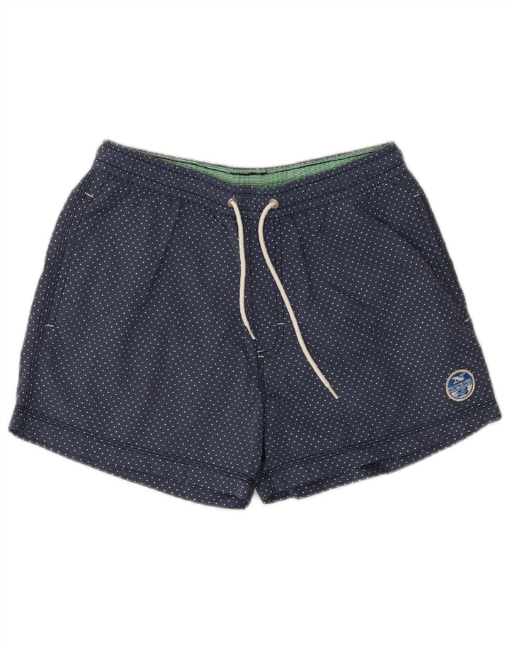 North Sails Mens Swimming Shorts Medium  Navy Blue Spotted Polyamide