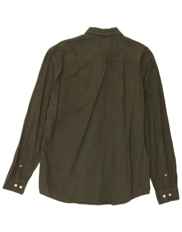 Jack & Jones Mens Shirt Large Khaki Cotton