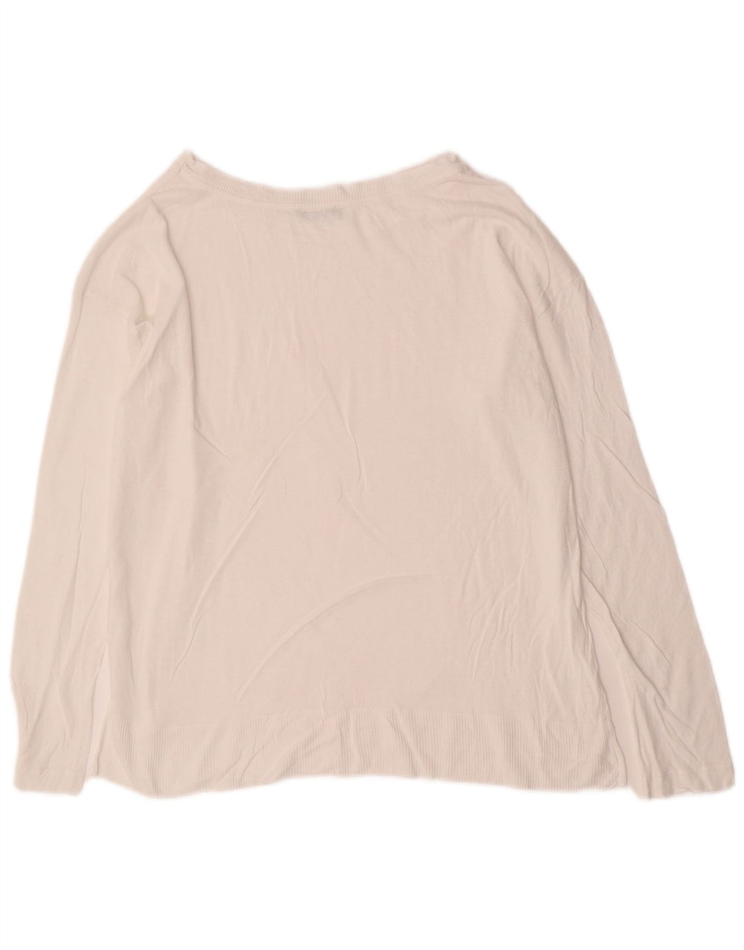 BENETTON Womens Boat Neck Jumper Sweater UK 14 Medium White