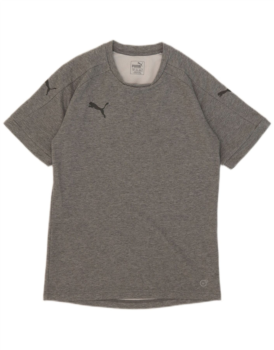 Puma Mens T-Shirt Top Medium Grey Flecked Cotton