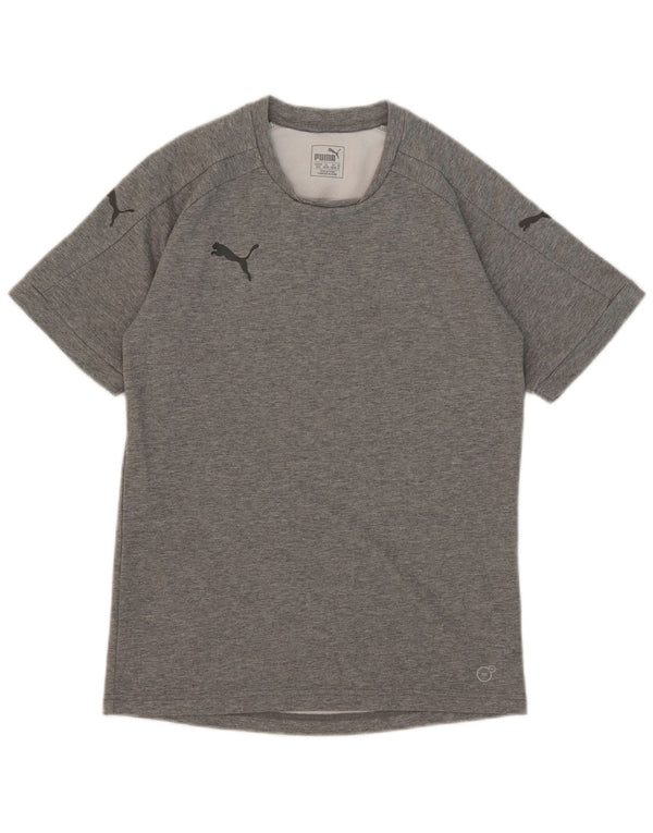 Puma Mens T-Shirt Top Medium Grey Flecked Cotton