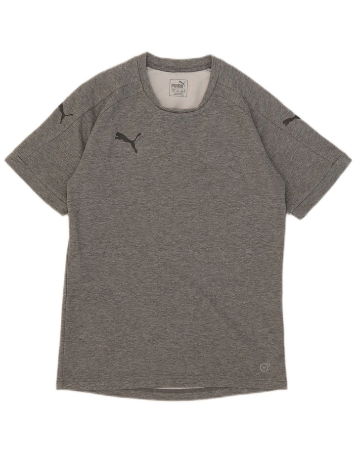 Puma Mens T-Shirt Top Medium Grey Flecked Cotton