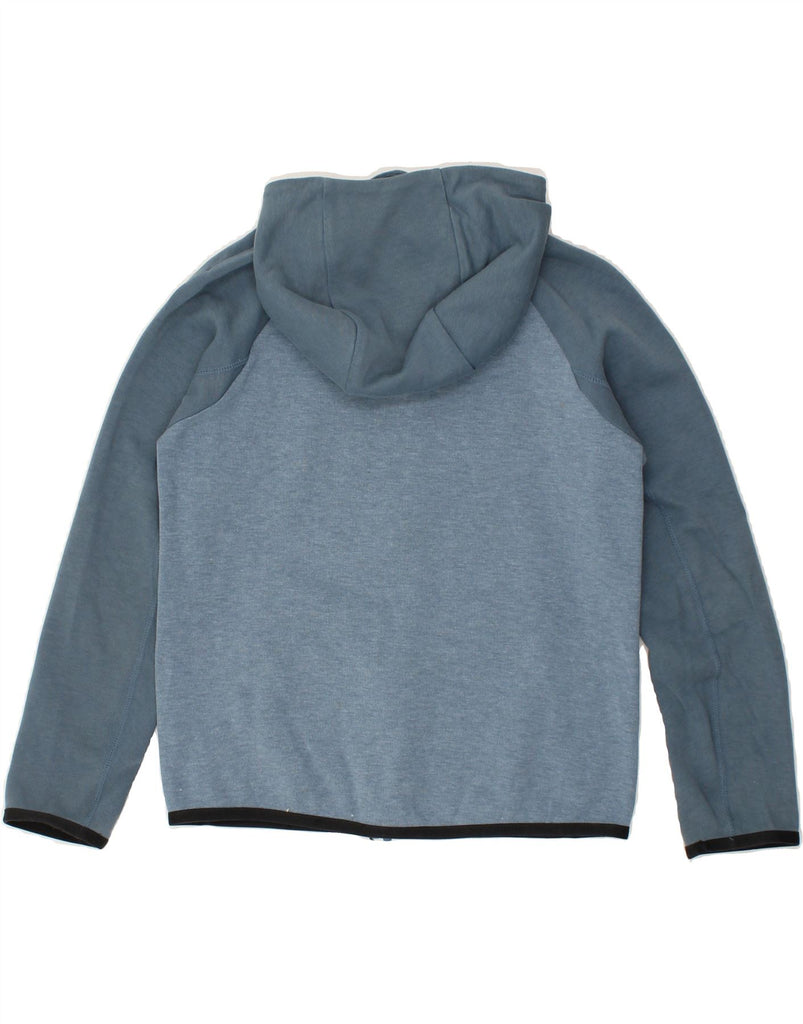 NIKE Boys Zip Hoodie Sweater 10-11 Years Medium Blue Colourblock Cotton | Vintage Nike | Thrift | Second-Hand Nike | Used Clothing | Messina Hembry 