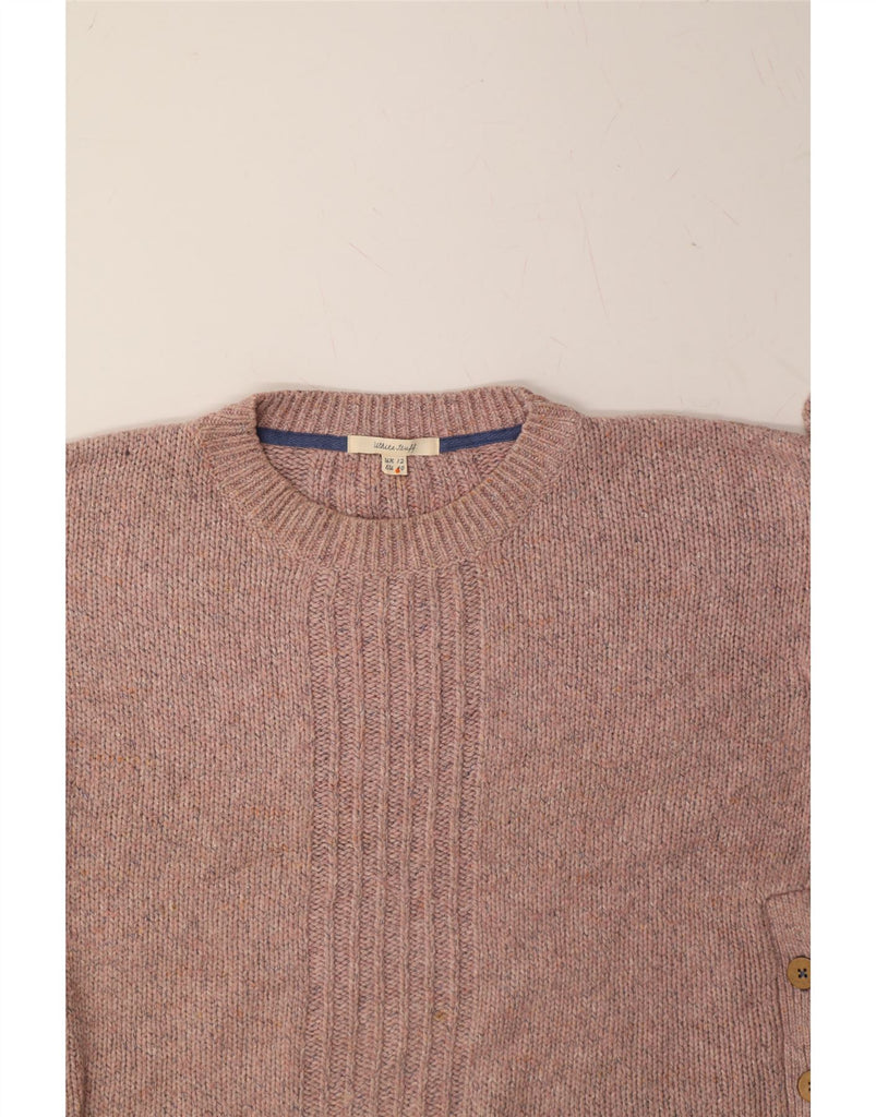 WHITE STUFF Womens Crew Neck Jumper Sweater UK 12 Medium Pink Cotton Vintage White Stuff and Second-Hand White Stuff from Messina Hembry 