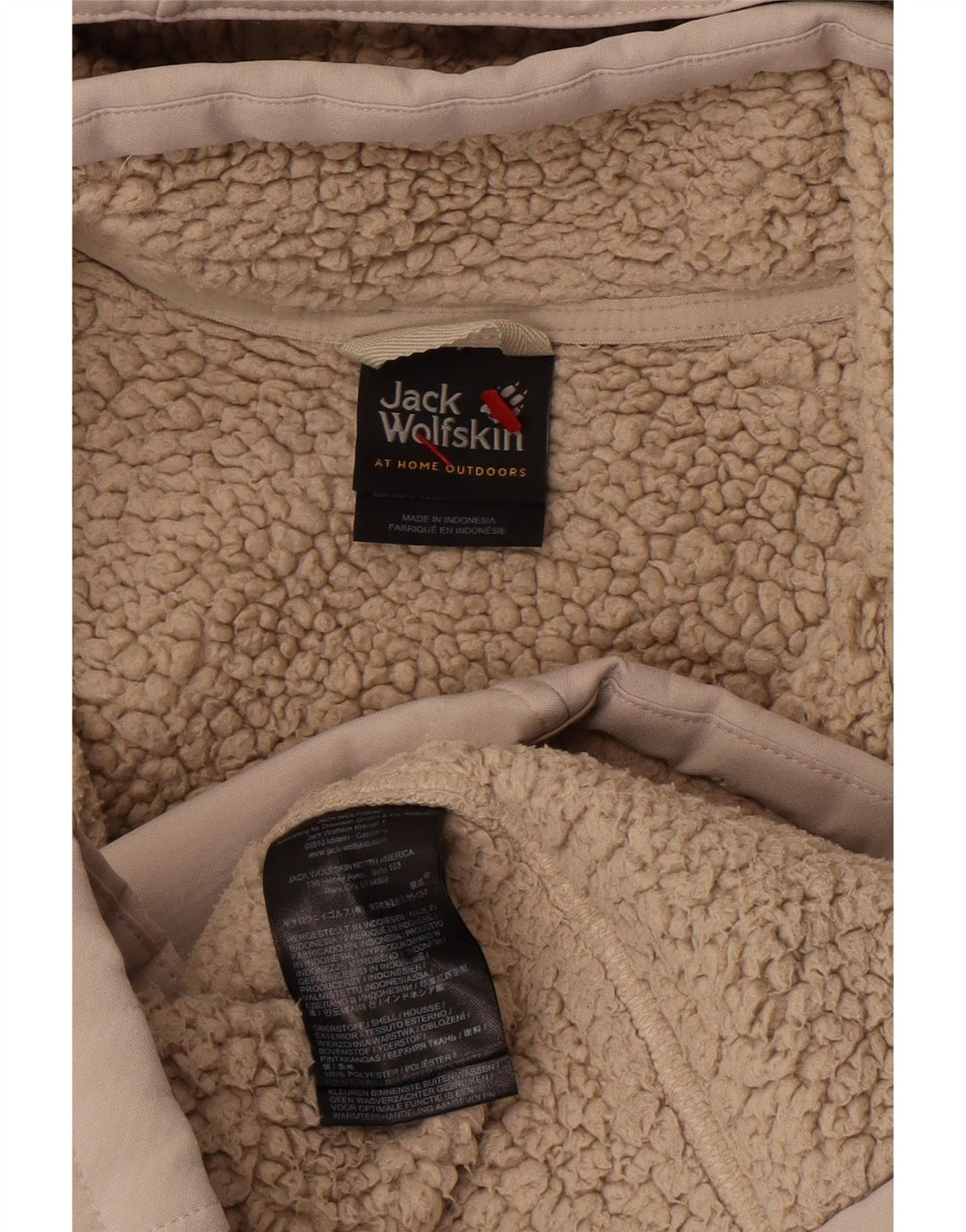 Jack Wolfskin Womens Hooded Windbreaker Coat UK 10/12 Medium Beige