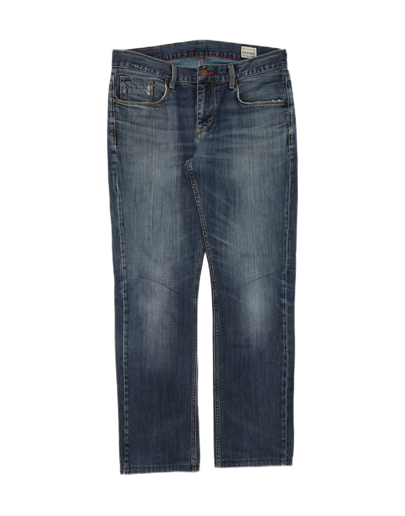 TOMMY HILFIGER Mens Hudson Straight Jeans W33 L30 Blue Vintage Tommy Hilfiger and Second-Hand Tommy Hilfiger from Messina Hembry 