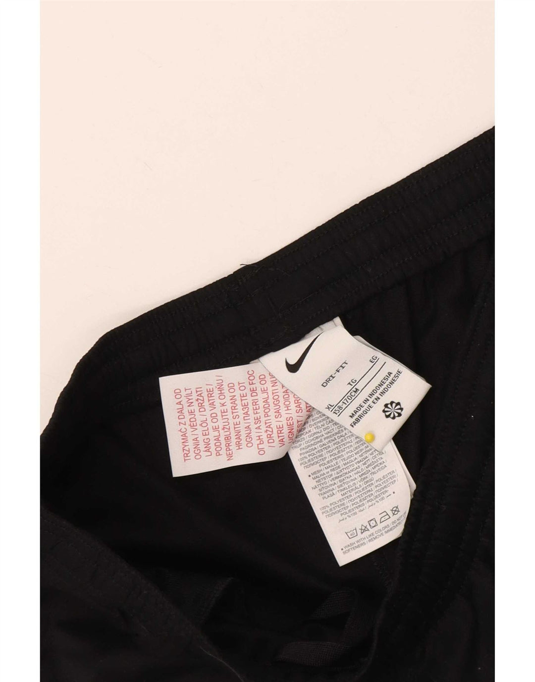 Nike Boys Dri Fit Tracksuit Trousers 13-14 Years XL Black Polyester