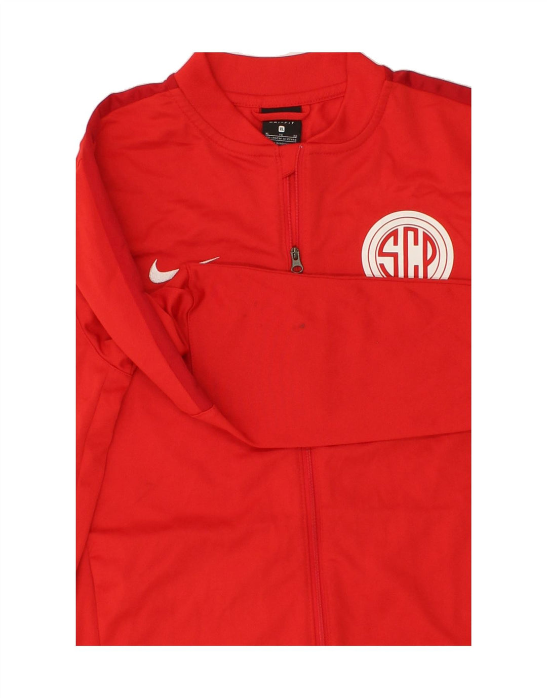 NIKE Boys Dri Fit Graphic Tracksuit Top Jacket 13-14 Years XL Red Vintage Nike and Second-Hand Nike from Messina Hembry 